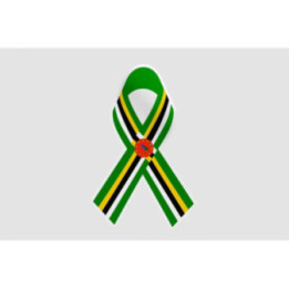 Dominica Flag Ribbon Sticker - DecalsHouse