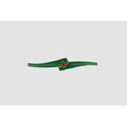 Dominica Flag Ribbon Style 2 Sticker - DecalsHouse