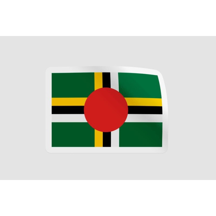 Dominica Flag Style 2 Sticker - DecalsHouse