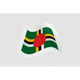 Dominica Flag Style 3 Sticker - DecalsHouse