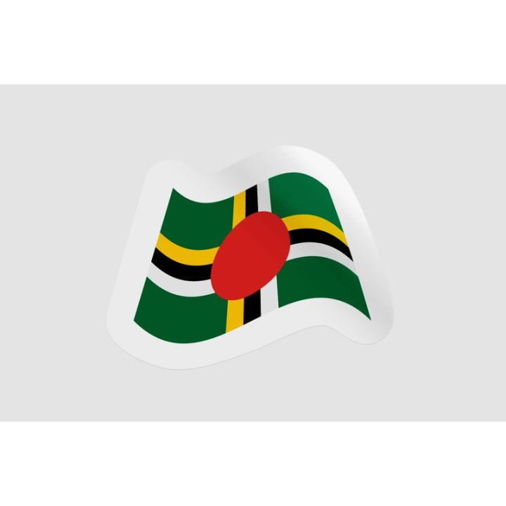 Dominica Flag Style 3 Sticker - DecalsHouse