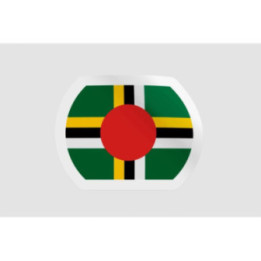 Dominica Flag Style 4 Sticker - DecalsHouse