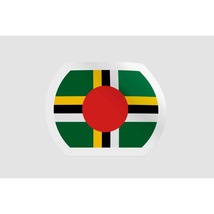 Dominica Flag Style 4 Sticker - DecalsHouse