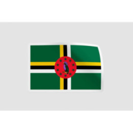 Dominica Flag Style 6 Sticker - DecalsHouse