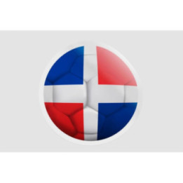Dominican Flag Ball Style 2 - DecalsHouse