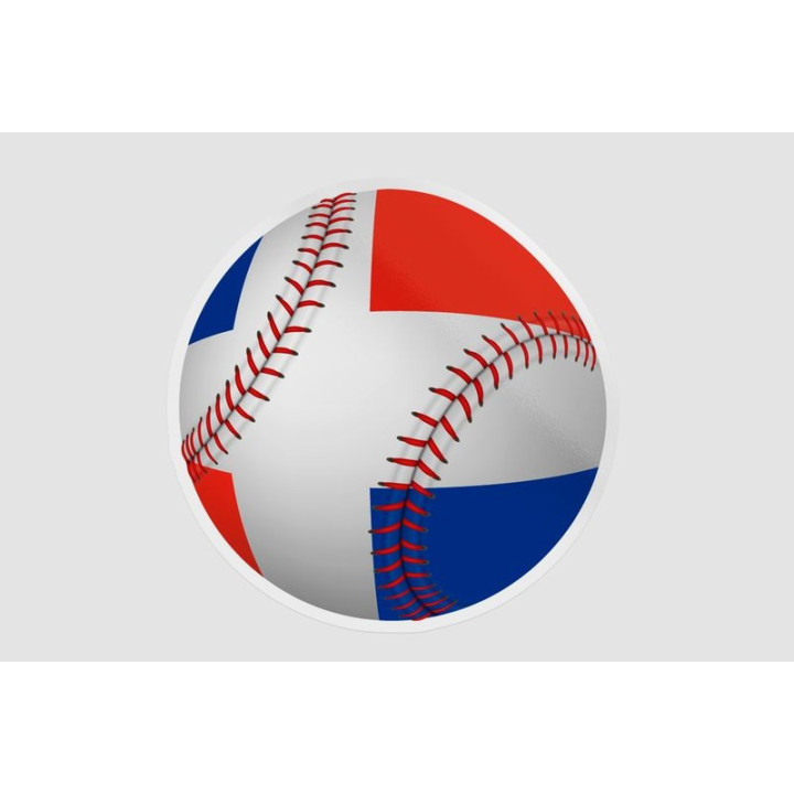 Dominican Flag Baseball - DecalsHouse