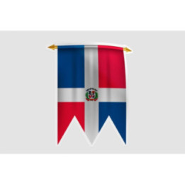 Dominican Flag Pennant Style 10 - DecalsHouse