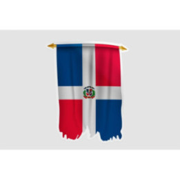 Dominican Flag Pennant Style 3 - DecalsHouse