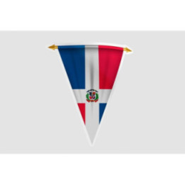 Dominican Flag Pennant Style 4 - DecalsHouse