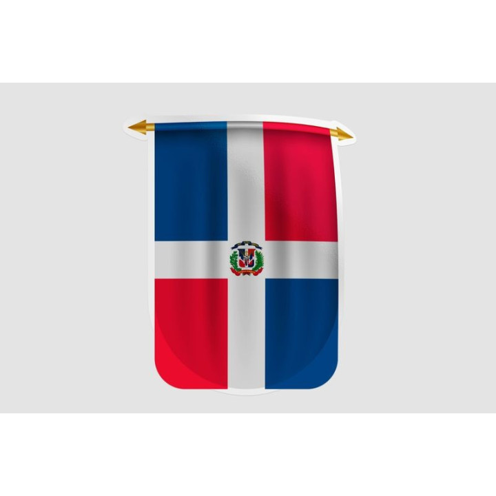 Dominican Flag Pennant Style 5 - DecalsHouse