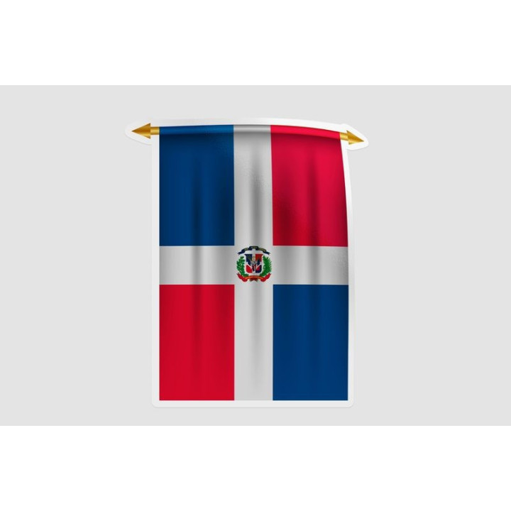 Dominican Flag Pennant Style 6 - DecalsHouse