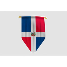 Dominican Flag Pennant Style 7 - DecalsHouse