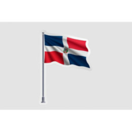 Dominican Flag Pole Style 2 - DecalsHouse