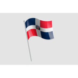 Dominican Flag Waving - DecalsHouse