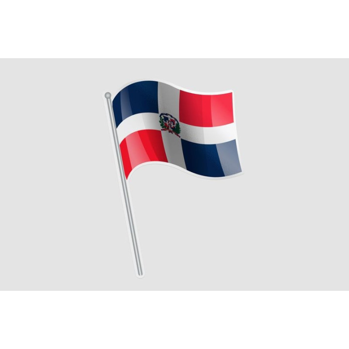 Dominican Flag Waving - DecalsHouse