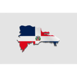 Dominican Map Flag - DecalsHouse