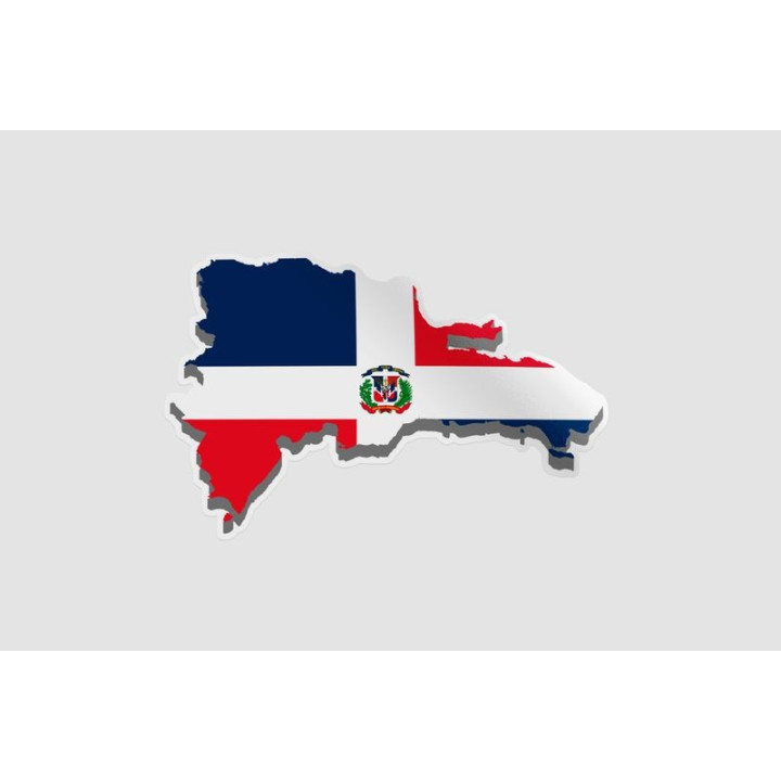 Dominican Map Flag - DecalsHouse