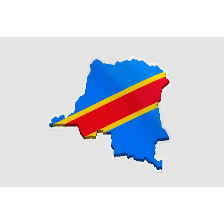 Dr Congo Map Sticker - DecalsHouse