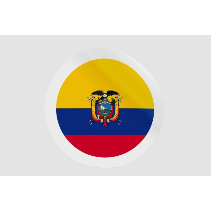 Ecuador Flag Badge Style 10 - DecalsHouse