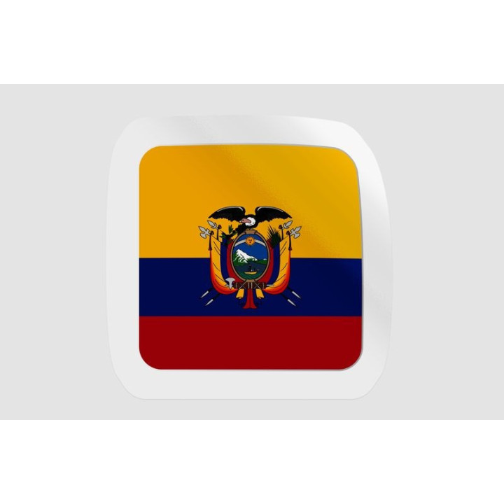 Ecuador Flag Badge Style 13 - DecalsHouse