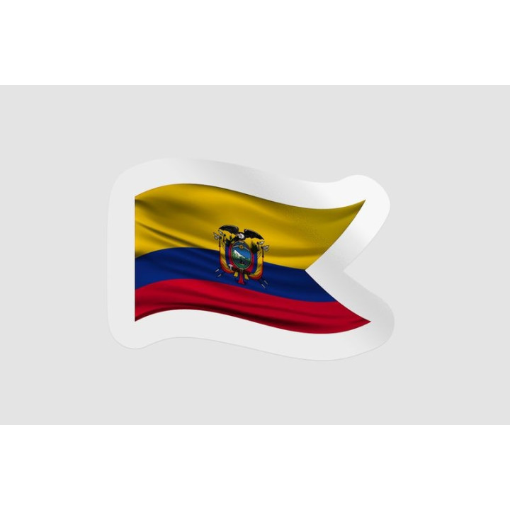 Ecuador Flag Badge Style 14 - DecalsHouse