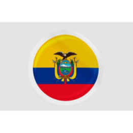 Ecuador Flag Badge Style 15 - DecalsHouse