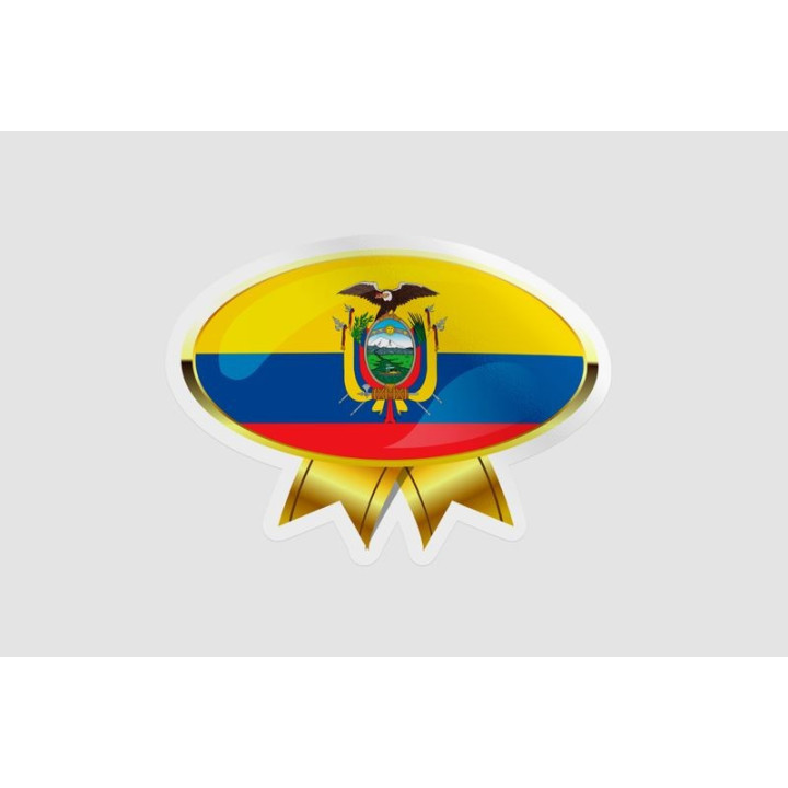 Ecuador Flag Badge Style 2 - DecalsHouse