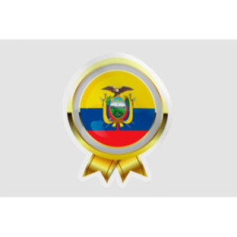 Ecuador Flag Badge Style 3 - DecalsHouse