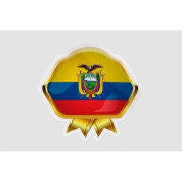 Ecuador Flag Badge Style 4 - DecalsHouse