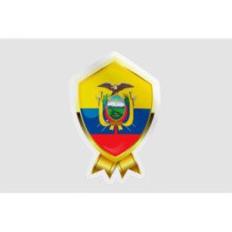 Ecuador Flag Badge Style 7 - DecalsHouse