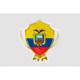 Ecuador Flag Badge Style 8 - DecalsHouse