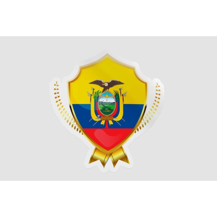 Ecuador Flag Badge Style 8 - DecalsHouse