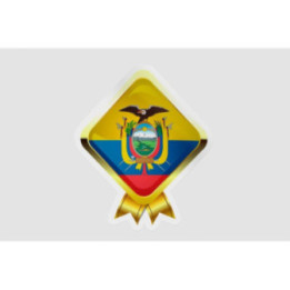Ecuador Flag Badge Style 9 - DecalsHouse