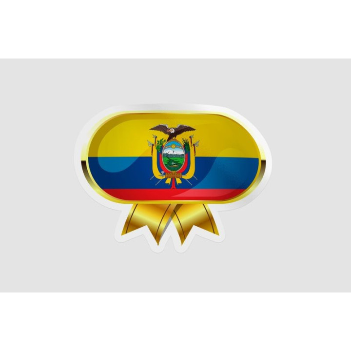 Ecuador Flag Badge - DecalsHouse