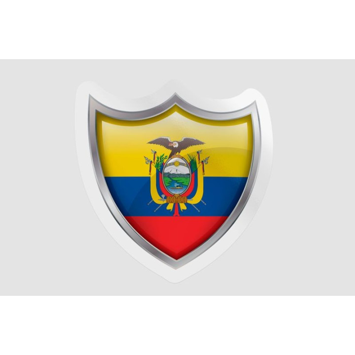 Ecuador Flag Bevel - DecalsHouse