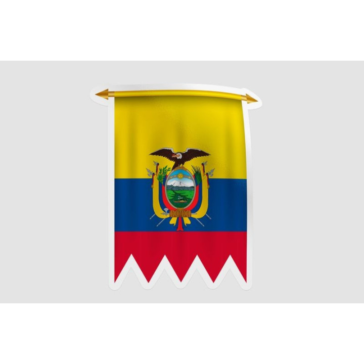 Ecuador Flag Pennant Style 2 - DecalsHouse