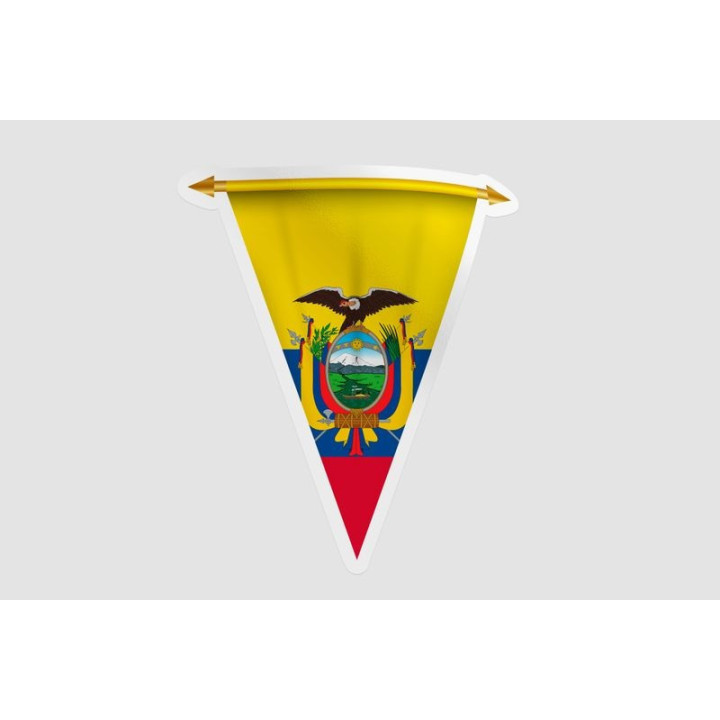 Ecuador Flag Pennant Style 4 - DecalsHouse