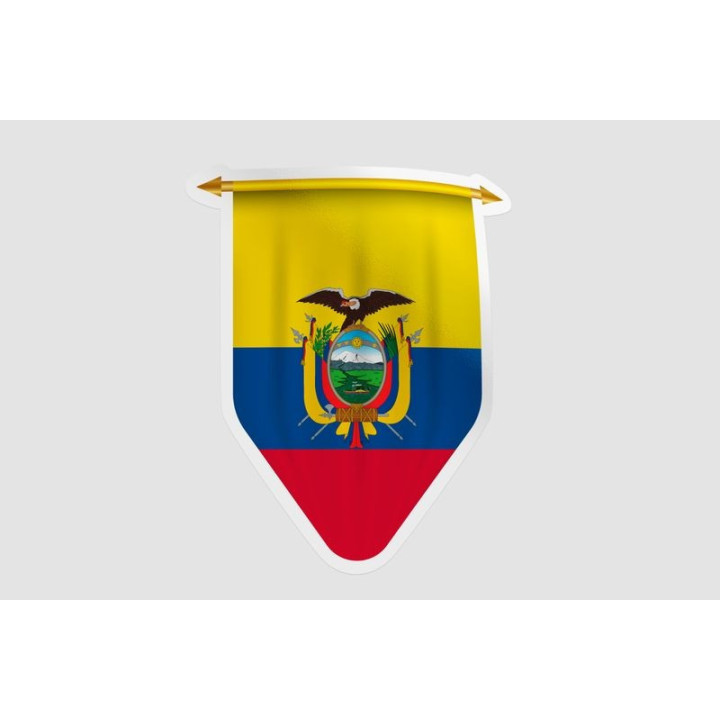 Ecuador Flag Pennant Style 7 - DecalsHouse
