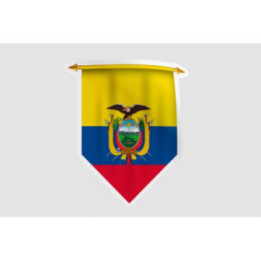 Ecuador Flag Pennant Style 9 - DecalsHouse