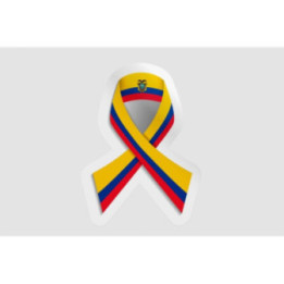 Ecuador Flag Ribbon Style 2 - DecalsHouse