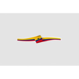 Ecuador Flag Ribbon Style 3 - DecalsHouse