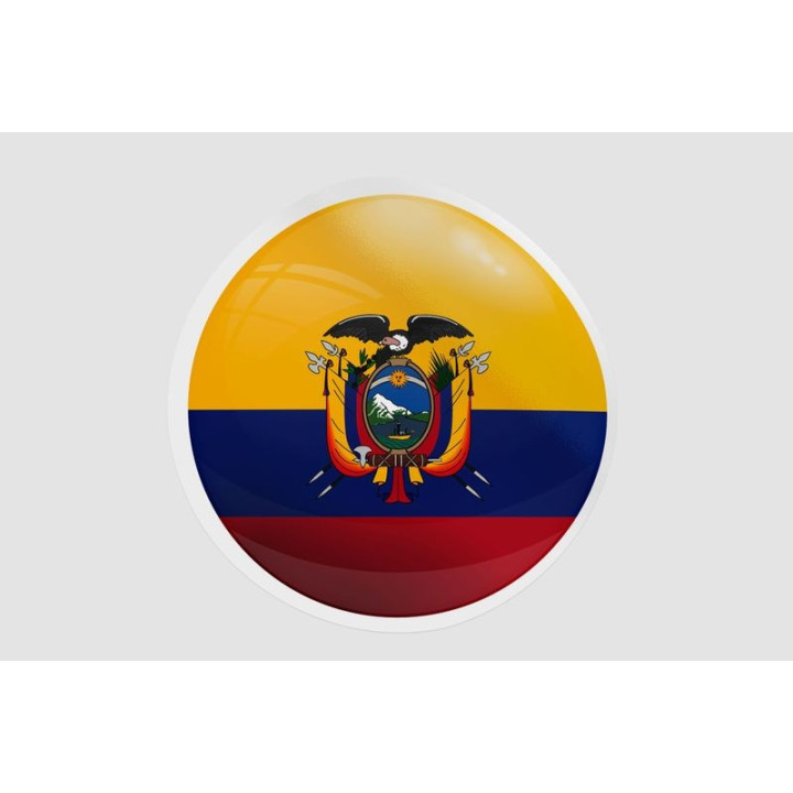 Ecuador Flag Style 6 - DecalsHouse