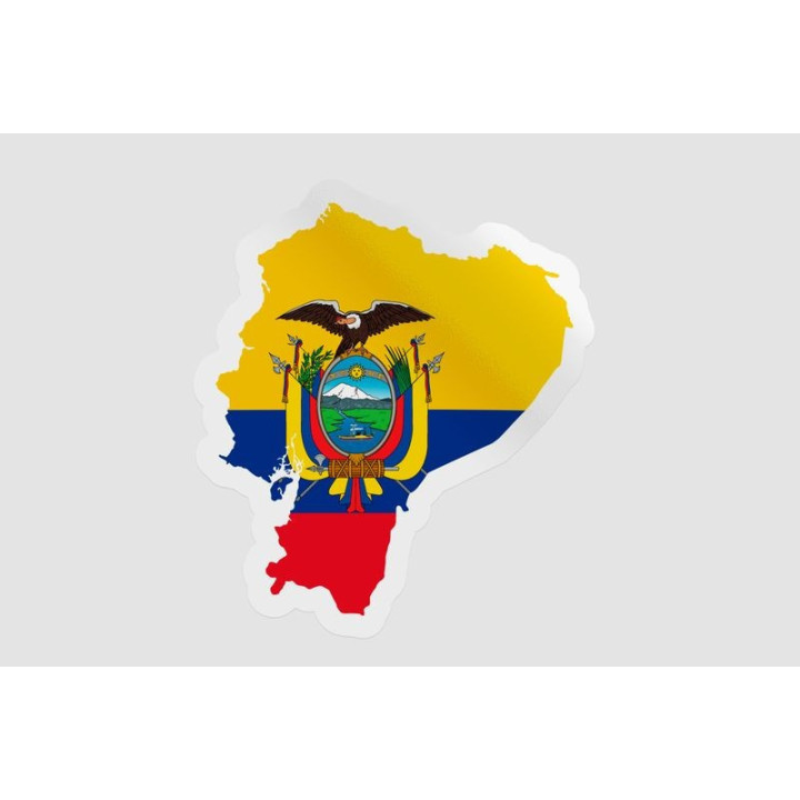 Ecuador Map Flag Style 5 - DecalsHouse