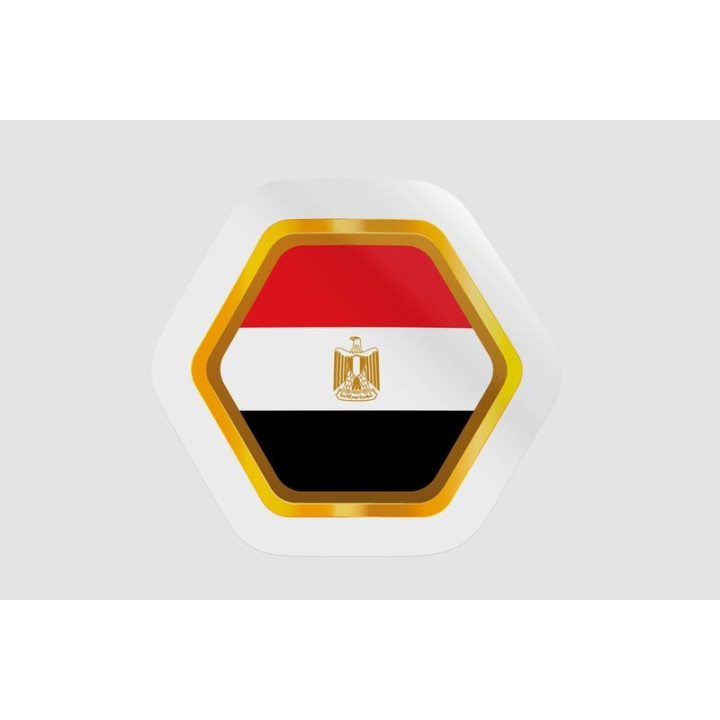 Egypt Flag Badge Style 18 - DecalsHouse