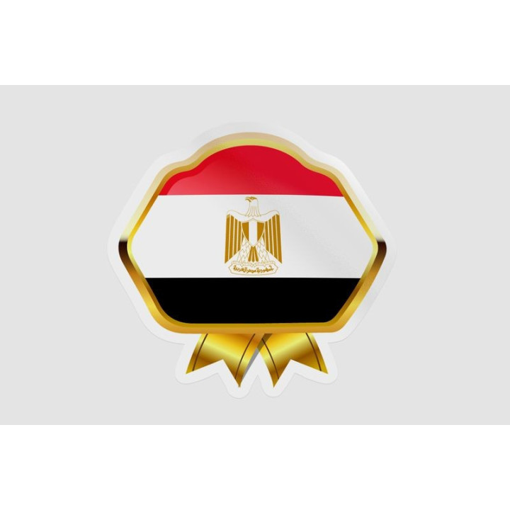 Egypt Flag Badge Style 8 - DecalsHouse