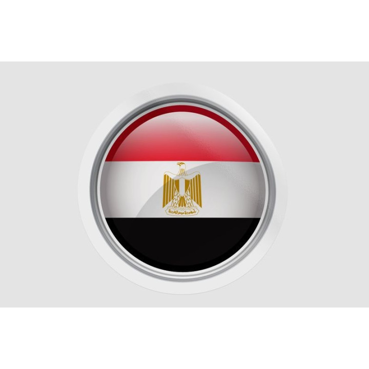 Egypt Flag Bevel Style 4 - DecalsHouse