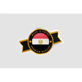Egypt Flag Emblem Badge Style 5 - DecalsHouse