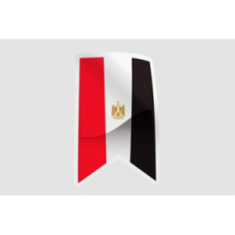 Egypt Flag Flat Style 5 - DecalsHouse