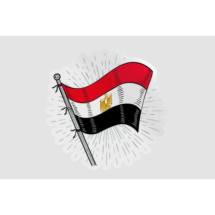 Egypt Flag Hand Drawn Style 2 - DecalsHouse