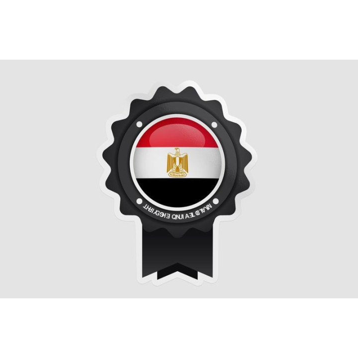 Egypt Flag Label Badge - DecalsHouse